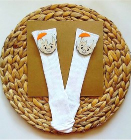 Resim Panowill Design Erkek Bebek Bambam Keçe Süslemeli Diz Altı Çorap Bebek Dizaltı Çorapları 