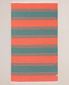 Resim Vibrant Parlak Çizgili Renkli Peştemal Kırmızı, Charm Hediyeli 