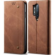 Resim Eabhulie Oneplus 8 Pro Için Retro Deri Flip Cüzdan Standlı Kılıf (Yurt Dışından) 