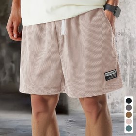 Resim Erkekler için Yumuşak ve Rahat Kordu Şort, Bağcıklı Bel, Cep Detayları, Kenar Tasarımı, Nefes Alabilen Hafif Spor Şortları, Çok Renkli Moda Rahat Düz Bacaklı Şortlar, Nefes Alabilen İnce Bağcıklı Pantolonlar, Plaj, Alışveriş, Seyahat Tatili, Spor Salonu, Koşu için Uygun 