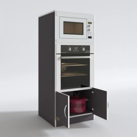 Resim Kenzlife ankastre fırın dolabı ahsen gri mutfak 