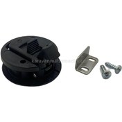 Resim Karavan Banyo Kapı Kilidi Plastik - Çift Yönlü - Siyah 