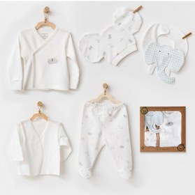 Resim Andywawa The Zoo Balboa 5'li Bebek Hastane Çıkış Seti Ac25260 Ekru 