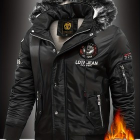 Resim Çıkarılabilir Kapüşonlu ve 3D Yazılı Erkek Ağır Kışlık Mont - Tam Fermuarlı Rüzgar ve Kar Kaydırağı Kaskolu, Bol Kesim Tam Fermuarlı Kapanış, Makinede Yıkanabilir, Soğuk Hava Koşulları İçin Dış Giyim (siyah) Kayak, Snowboard ve Günlük Kullanım İçin 