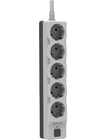 Resim Dotvolt Beşli 1.5 Metre Kablolu Akım Korumalı Priz Beyaz Anahtarlı Surge Hunter 1050 Joule 