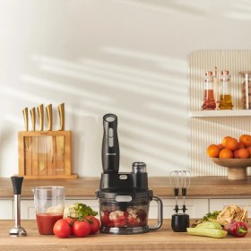 Resim Allians Pratik Çok Fonksiyonlu Mutfak Robotu, Siyah Gri Şık Tasarım 