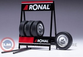 Resim 1:18 IXO Ronal Turbo Standlı Jant Lastik Seti 