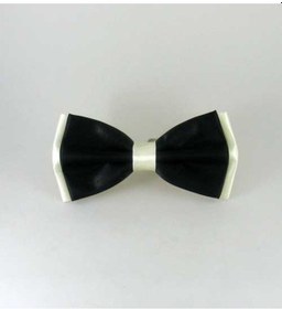 Resim Gaffy Krem Garnitürlü Siyah Saten Papyon - GP-16 Siyah 