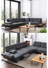 Resim Efes Köşe Koltuk Takımı Ses Sistemli Antrasit 