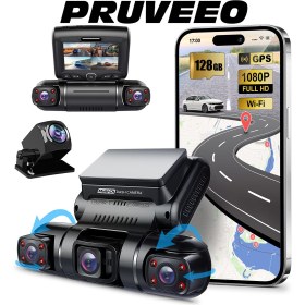 Resim Pruveeo D90-4CH FHD Wi-Fi GPS Araç Kamerası + 128GB SD Kart 