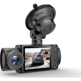 Resim Createtech Kamera Dash Cam 2in Şeffaf Araba Dikiz Aynası Kayıt Kamerası Çok Dilli Araç Sürüş Kaydedici 