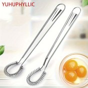 Resim YUHUPHYLLIC 1 Adet Yumurta Çırpıcı Paslanmaz Çelik Mini Çırpıcı, Kahve Çırpıcı Yaylı Çırpıcı, Elde Tutulan Süt Köpürtücü, Karıştırmak, Çırpma, Karıştırma, Süt Kremi Asma Delikli Pişirme Araçları 