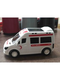 Resim Plastik Ambulans Oyuncak Minibüs 