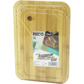 Resim 2pcs Setoval Kenarlı - Yuvarlak Delikli Ahşap Bambu Kesim Panosu - Kesme Tahtası 18X28X1CM--22X32X1CM (4887) 