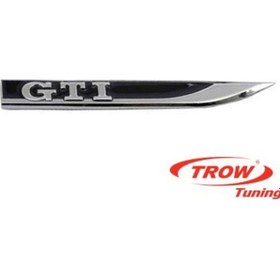 Resim Çamurluk Yazısı Gtı Logosu Siyah Zemin Krom Logo 