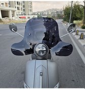 Resim Motocam Mondial Exon 125 Siperlik Ön Cam 2023-2025 Model 39cm Siyah Renkli 4mm 