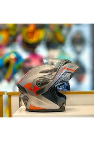 Resim Gear5 RHKC 902 Çene Açılır Vizörlü Kask Titanyum Gri 