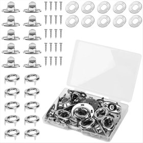 Resim Xurunkeji 10 Set Deniz Sınıfı Büküm Kilit Bağlantı Elemanları Çevirme Düğmesi Halkası, Tuval Deniz Tekneleri, Yelkenli Tekneler, Karavanlar İçin Bağlantı Elemanı Çevirme Düğmeleri 