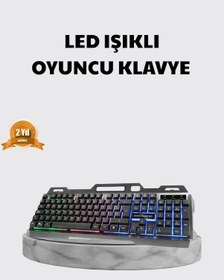 Resim Diğer Profesyonel Oyuncu Klavye Mouse Seti Rgb Işıklı, Türkçe Q, Dpı Ayarlı, Dayanıklı Gövde 