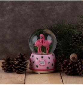 Resim Decolove Dekoratif Kar Küresi - Flamingo 
