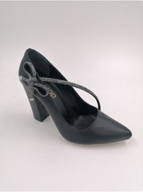 Resim SOLMAZ Ermod 1406 Siyah Taşlı Topuklu Stiletto 