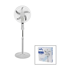 Resim Shopwave 18 Inc 45 cm Kumandalı Sanayi Tipi Ayaklı Vantilatör 5-Metal Pervane 3-Kademe Hız 65W Y:137CM (5047) 