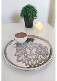 Resim 12 Adet Love Gri Fransız Tarzı Modern Bardak Altlığı & Kokteyl 