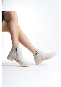 Resim Almıla Fermuarlı Lastikli Ortopedik Taban Suya Ve Soğuğa Dayanıklı Topuklu Cilt Kadın Bot Kt Krem Krem 