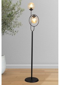 Resim Lito 2 Li Siyah Metal Lambader Bal Camlı Çok Renkli 