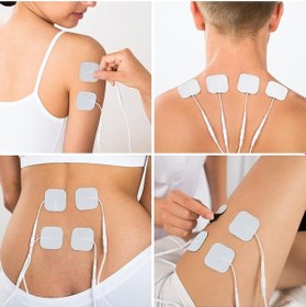 Resim TıpTeknikMarket 10 Paket, 40 Adet Tens Elektrod Pedi 5x5 cm Extra Güçlendirilmiş Dayanıklı Köpük Yüzey 