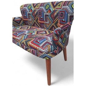 Resim Büro Koltuğu Ofis Bekleme Koltuğu Balkon Koltuğu Çay Seti Koltuğu - 1 Adet İkili Koltuk Desenli 