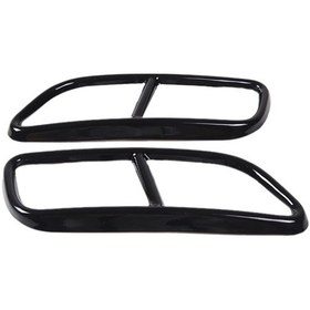 Resim Synodicmonth Volvo Xc60 Paslanmaz Çelik Araba Egzoz Dekoratif Kapağı Egzoz Borusu Kapağı 