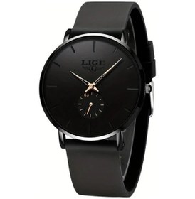 Resim Fochsia Lıge Erkek Ultra İnce Spor Kuvars Saat Ip68 Siyah Altın Silikon Günlük Kullanım Diğer 