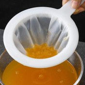 Resim 3 Adet Ultra İnce Naylon Fileli Plastik Saplı - 100, 200, 400 File Boyutları, Soya Sütü, Kahve, Meyve Suyu ve Kefir Filtreleme İçin İdeal - Dayanıklı Mutfak Süzgeçleri, Mutfak Süzgeci 