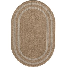 Resim İndia Beyaz Oval Halı Salon Oturma Odası Çocuk Odası Yatak Odası Halısı 668 Beyaz 