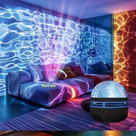 Resim RGB LED Dönen Kristal Küre Projektör Lambası - Dinamik Işık Efektleri, Hareket Sensörlü ve Uzaktan Kumandasız Akıllı İkili Aydınlatma (USB ile Güçlenen), Renk Değiştiren Gece Lambası Yatak Odası Oturma Salonu Parti Süslemesi için Mükemmel Noel Sevgililer Günü Paskalya Cadılar Bayramı Hediyesi USB Cihazlarla Tam Uyumlu (Pil/Elektrik Prizi gerekmez) 