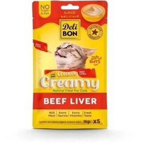 Resim Delibon Dana Ciğerli Krema Kedi Ödülü 5'li 15 G 