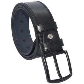 Resim Süzer Deri 4.5 Cm Tokalı Suni Deri Düz Renk Dikişli Model Spor Kemer Siyah Siyah 