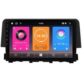 Resim Honda Civic Fc5 Android Multimedya Sistemi 2016-2021 Uyumlu 8+256 Gb Premium Ekran Yazılımsal 9" 
