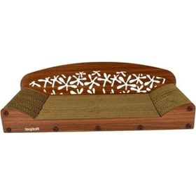 Resim Çift Katlı Karton Kedi Tırmalama Koltuğu, 68x25x20 Cm, Ceviz 