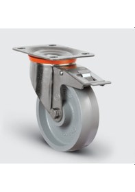 Resim EZ01VKV150F Döner Tablalı Frenli Döküm Tekerlek Çap:150 