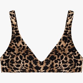 Resim Koton Mat Kumaş V Yaka Leopar Desenli Bikini Üst Kahverengi Desenli 5sak10027mm Kahverengi Desenli 