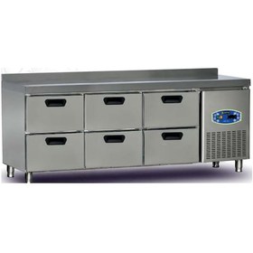 Resim Dampak Tezgah Tipi 6 Çekmeceli Buzdolabı 135 Litre 304 Çelik 