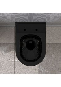 Resim Lucco Garcia 53 CM Kanalsız Asma Klozet Siyah 