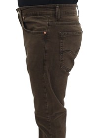 Resim Hacker Denim Hacker Dmctekstil Erkek 1015 Kahverengi Yüksek Bel Rahat Kesim Boru Paça Jean Pantolon 