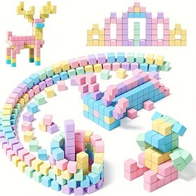 Resim 50 adet Renkli 3D Manyetik Yapı Blokları Seti - STEM Eğitici Duyusal Oyuncaklar Erkek ve Kızlar İçin, İdeal Tatil Hediyesi, ABS Malzeme, Küp ve Mimarlık Tasarımları, Yaratıcı Oyun, STEM Öğrenme | Canlı Bloklar | Dayanıklı İnşaat, Manyetik Yapı Bloğu 