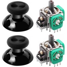 Resim XBOX One Analog Motor Topuz Seti 2+2 One - One S/X - Series S/X Uyumlu Siyah 
