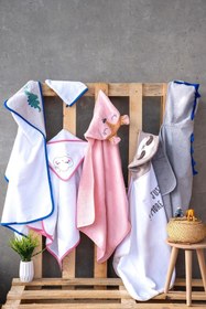 Resim Baveno %100 Pamuk 60x110 Tembel Hayvan Başlıklı Kadife Bebek & Çocuk Kundak 