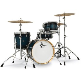 Resim Gretsch Renown 4-Parça 18" Akustik Davul (Satin Antique Blue Burst) 