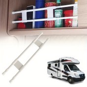 Resim 1 Adet Karavan Dolabı Uzatılabilir Askı Çubuğu, Karavan Dolapları ve Buzdolabı Ayarlanabilir Geri Çekilebilir Perde, Sökülebilir ve Ayarlanabilir Karavan Modifikasyon Aksesuarları 